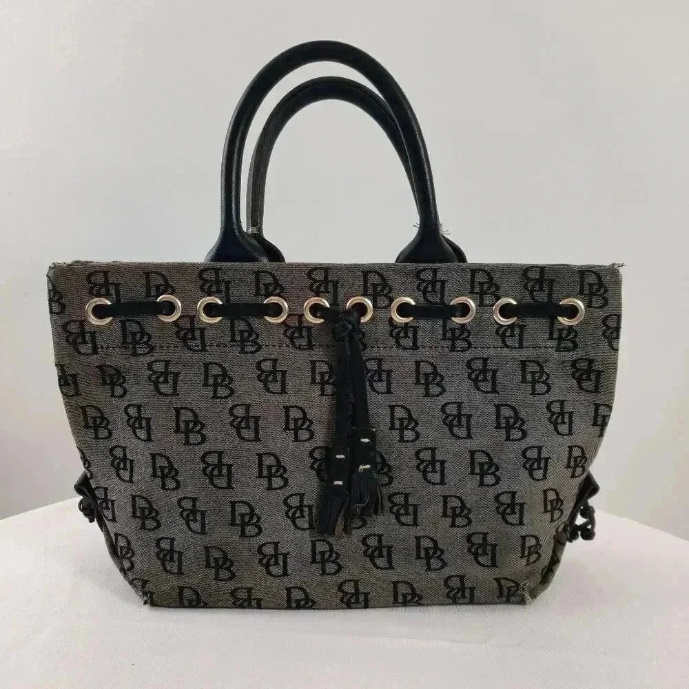 Dooney & Bourke black canvas signature tote